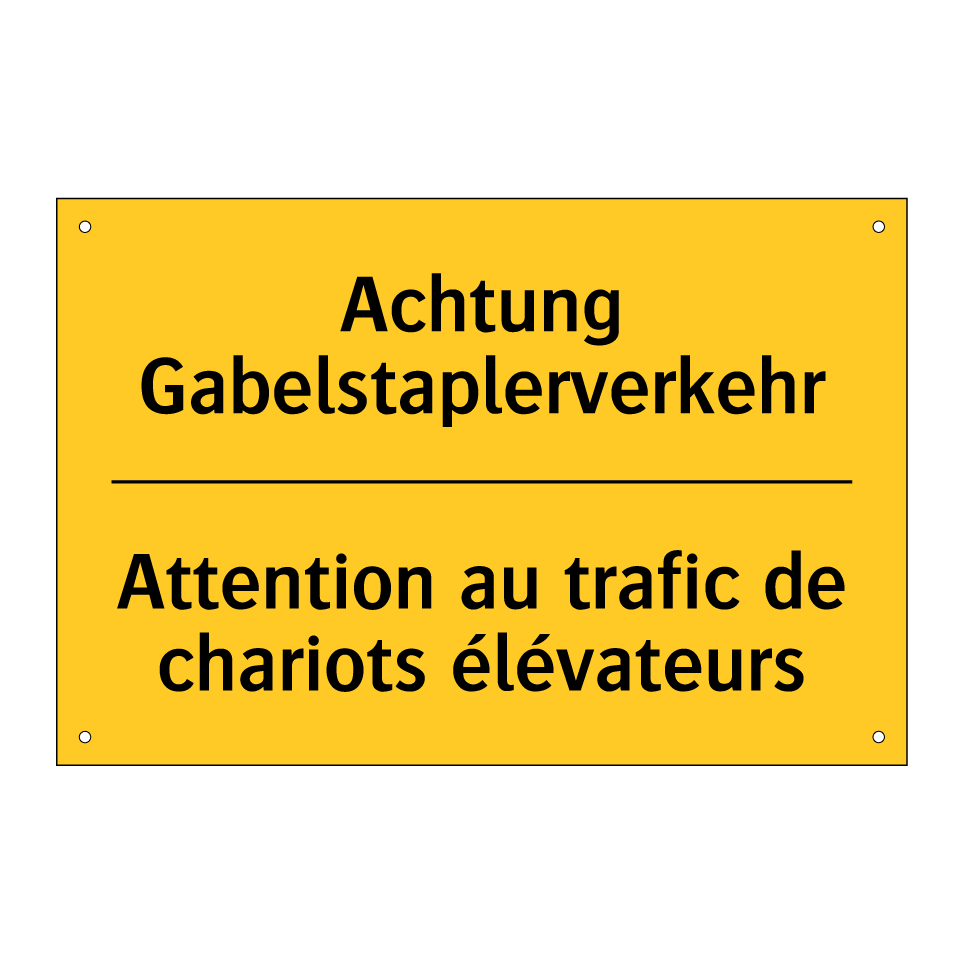 Achtung Gabelstaplerverkehr - Attention au trafic de chariots  /.../