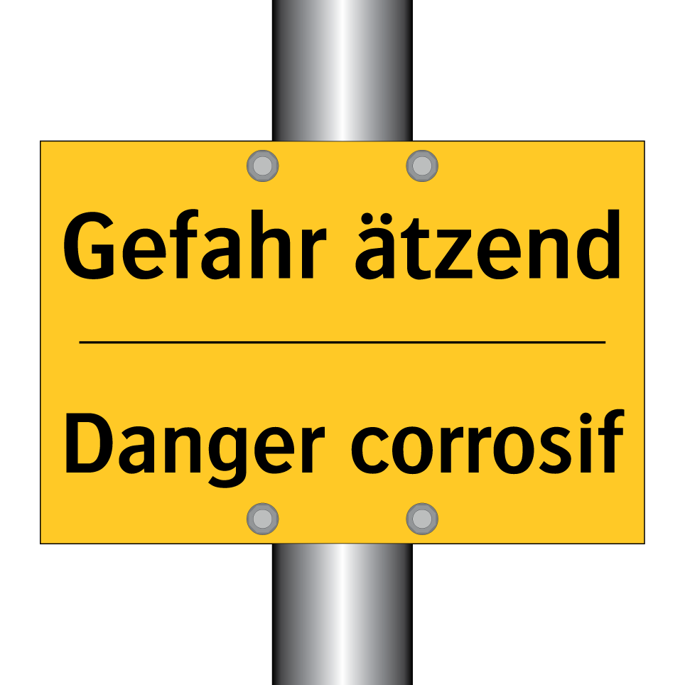 Gefahr ätzend - Danger corrosif