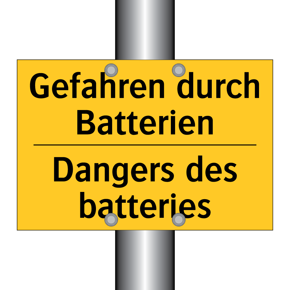Gefahren durch Batterien - Dangers des batteries