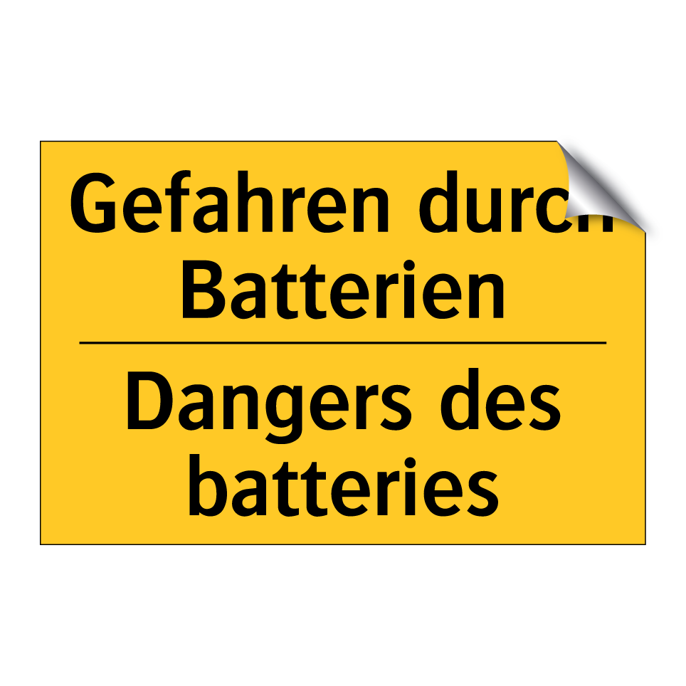 Gefahren durch Batterien - Dangers des batteries