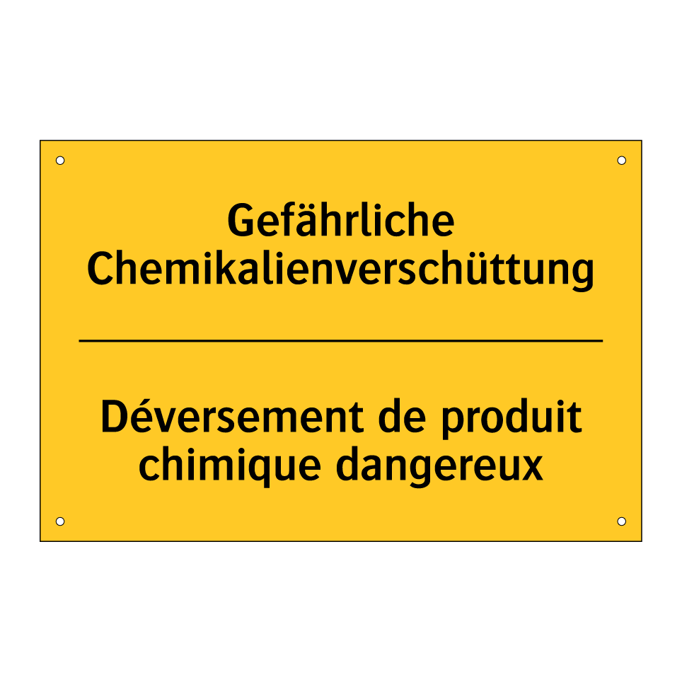Gefährliche Chemikalienverschüttung /.../ - Déversement de produit chimique  /.../