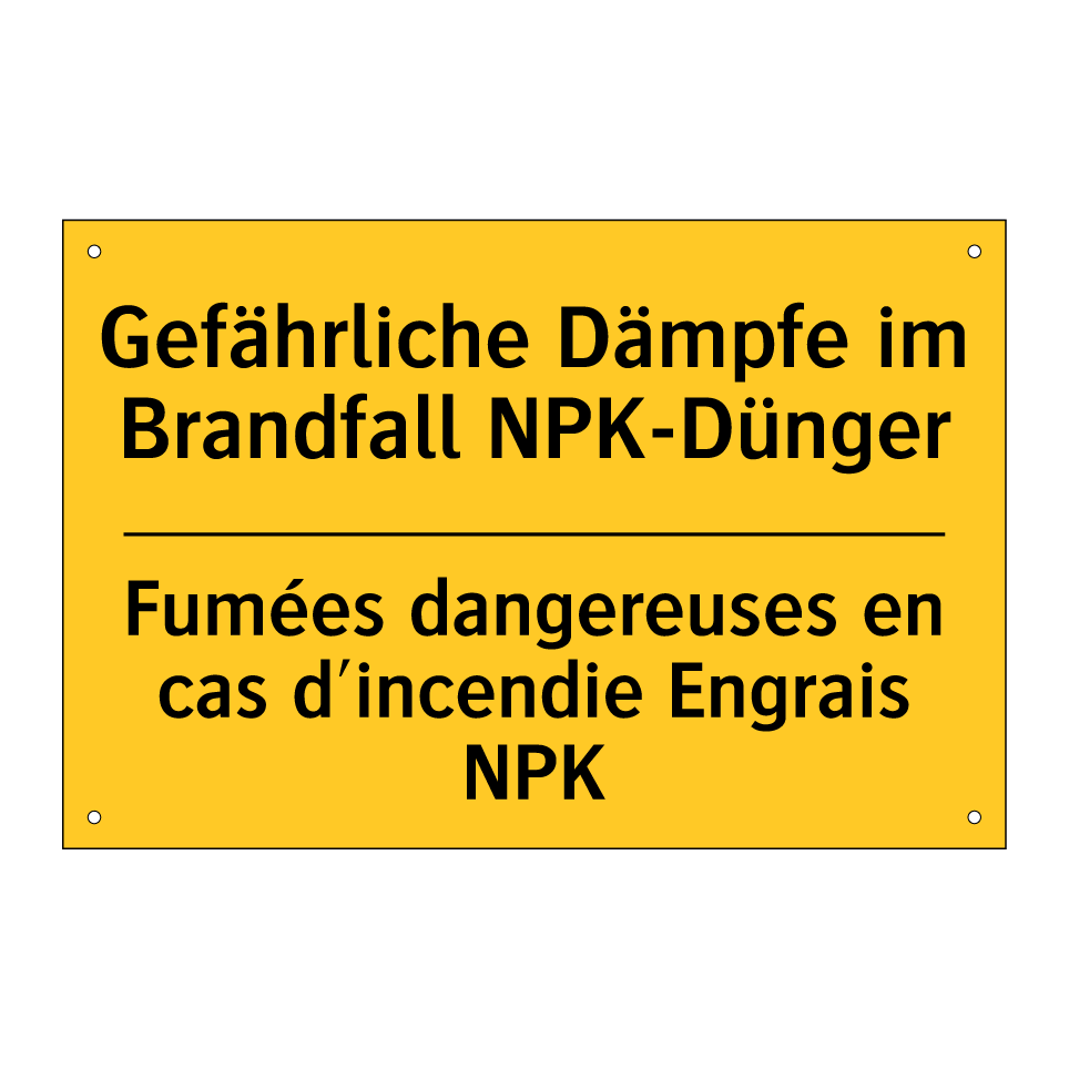 Gefährliche Dämpfe im Brandfall  /.../ - Fumées dangereuses en cas d'incendie  /.../