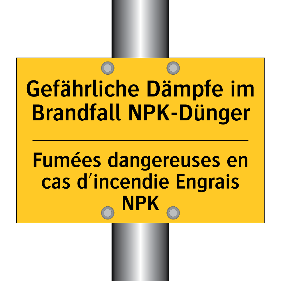 Gefährliche Dämpfe im Brandfall  /.../ - Fumées dangereuses en cas d'incendie  /.../