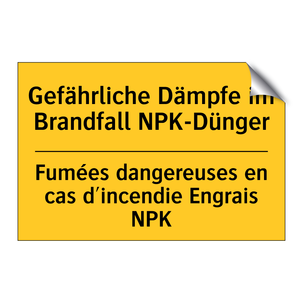 Gefährliche Dämpfe im Brandfall  /.../ - Fumées dangereuses en cas d'incendie  /.../