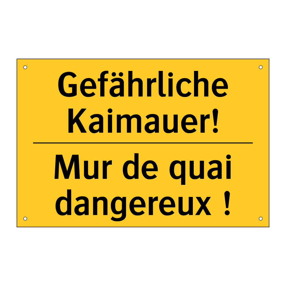 Gefährliche Kaimauer! - Mur de quai dangereux !