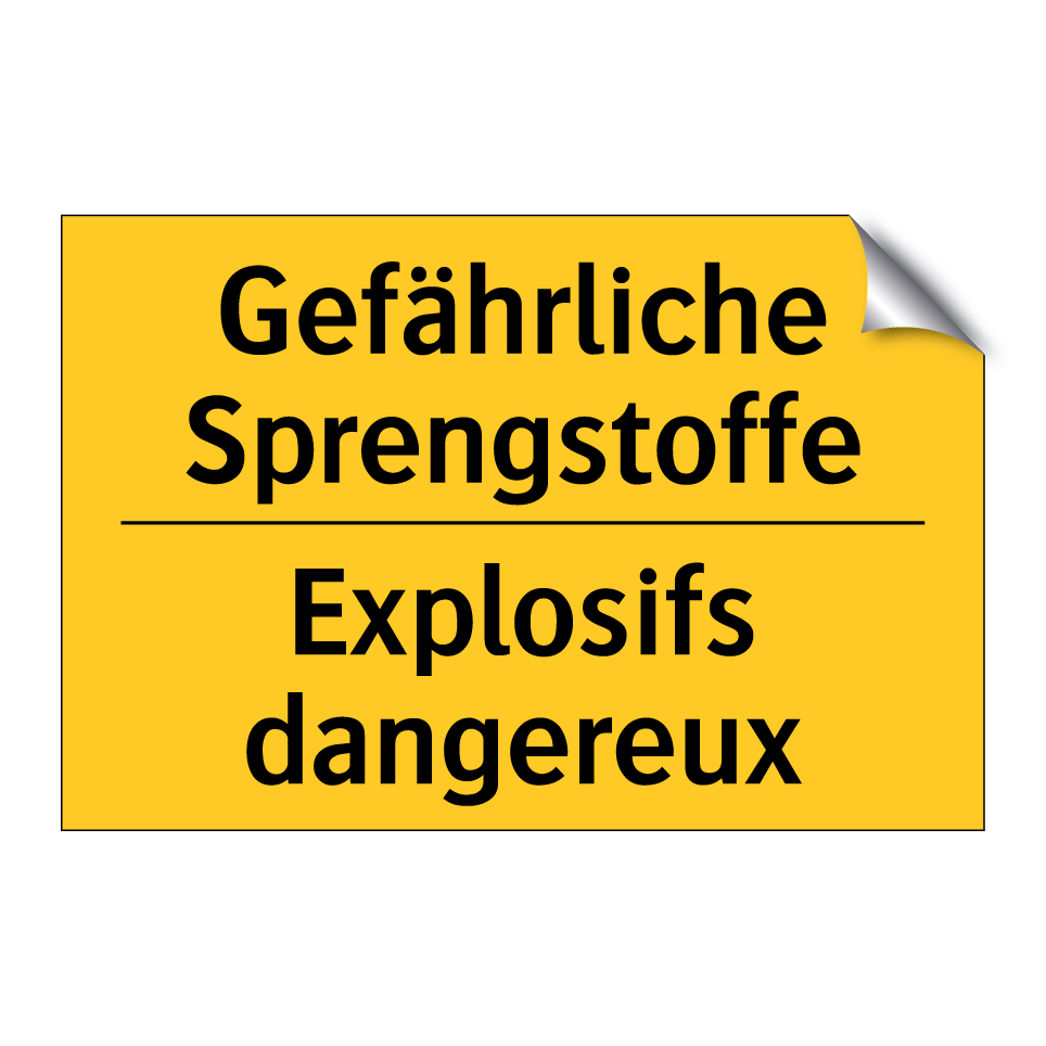Gefährliche Sprengstoffe - Explosifs dangereux