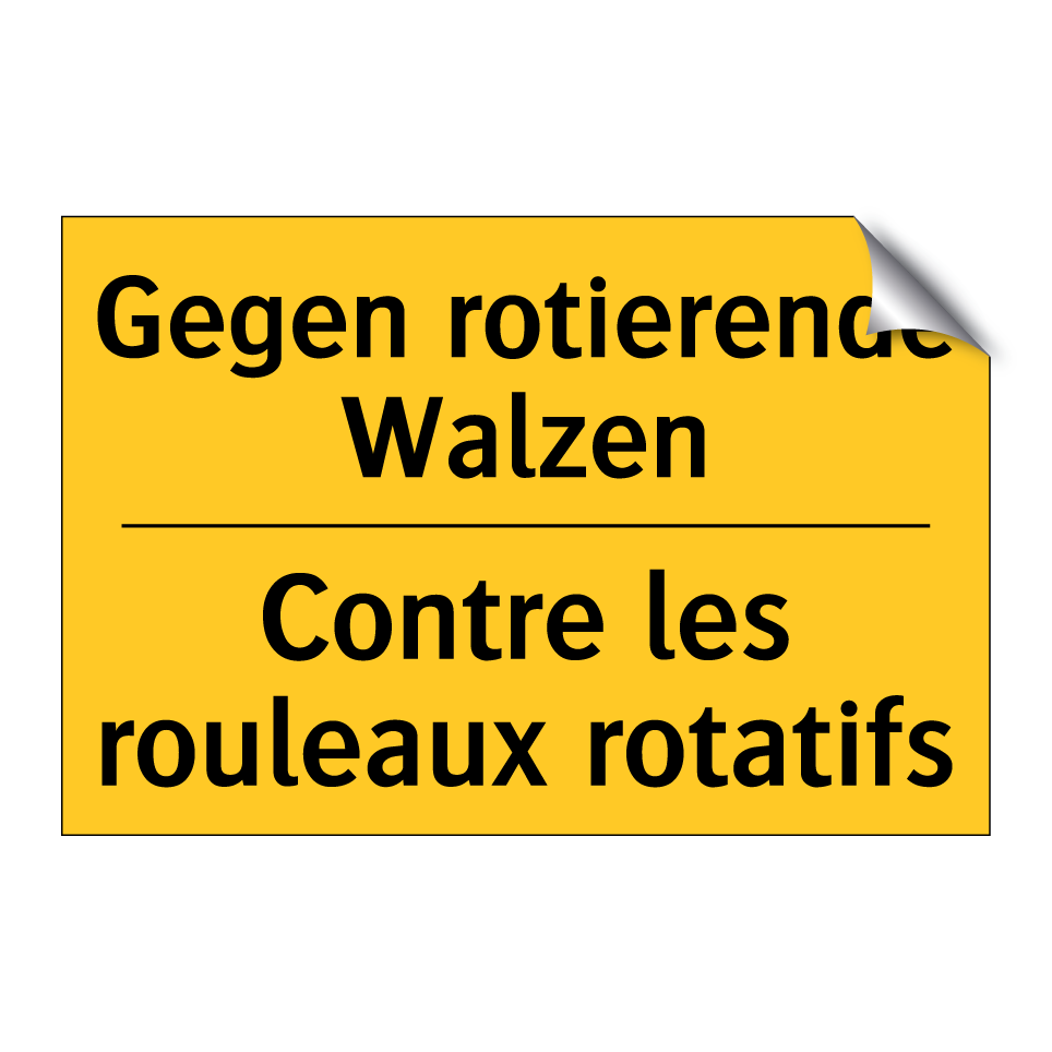 Gegen rotierende Walzen - Contre les rouleaux rotatifs
