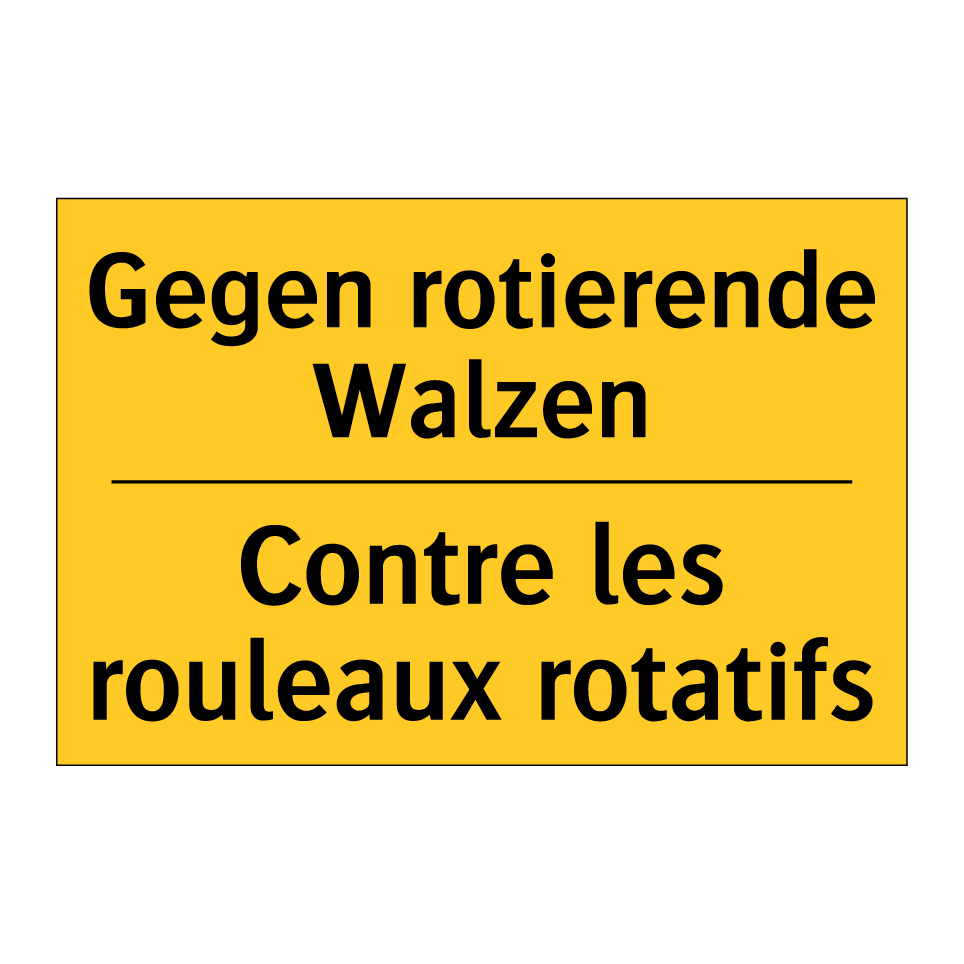 Gegen rotierende Walzen - Contre les rouleaux rotatifs