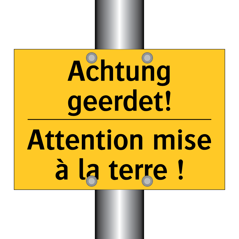 Achtung geerdet! - Attention mise à la terre !