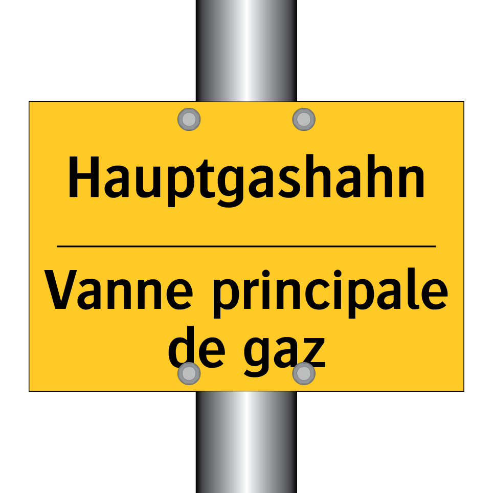 Hauptgashahn - Vanne principale de gaz
