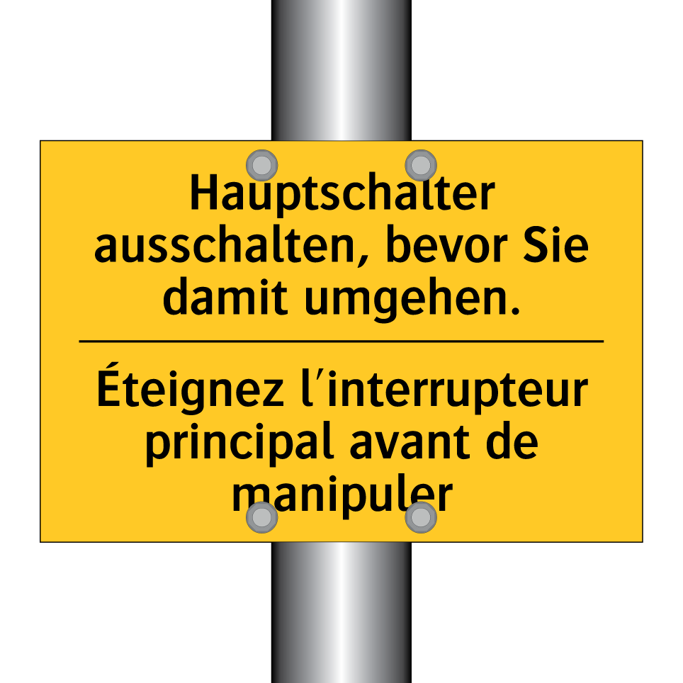 Hauptschalter ausschalten, bevor  /.../ - Éteignez l'interrupteur principal  /.../