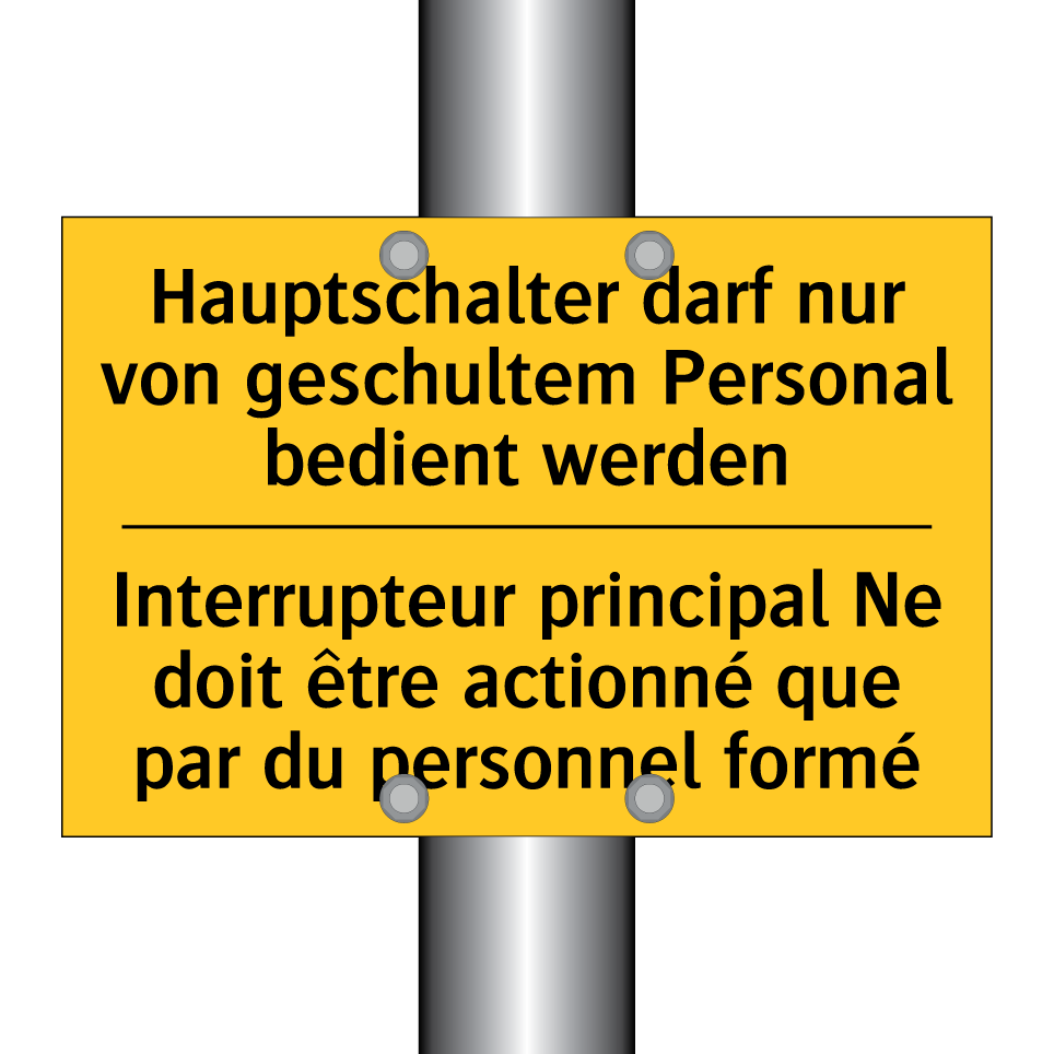 Hauptschalter darf nur von geschultem  /.../ - Interrupteur principal Ne doit  /.../