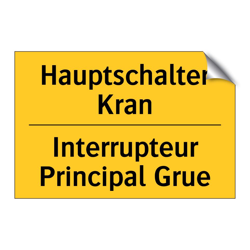 Hauptschalter Kran - Interrupteur Principal Grue