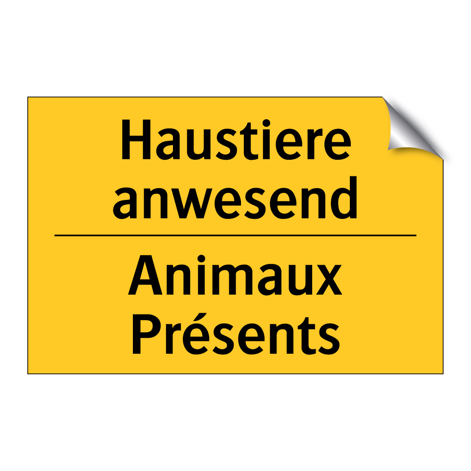 Haustiere anwesend - Animaux Présents