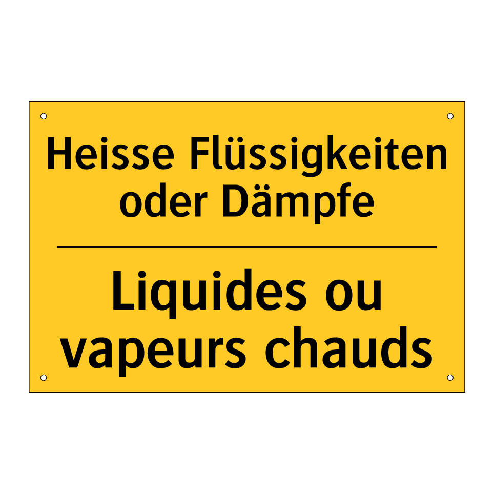Heisse Flüssigkeiten oder Dämpfe /.../ - Liquides ou vapeurs chauds