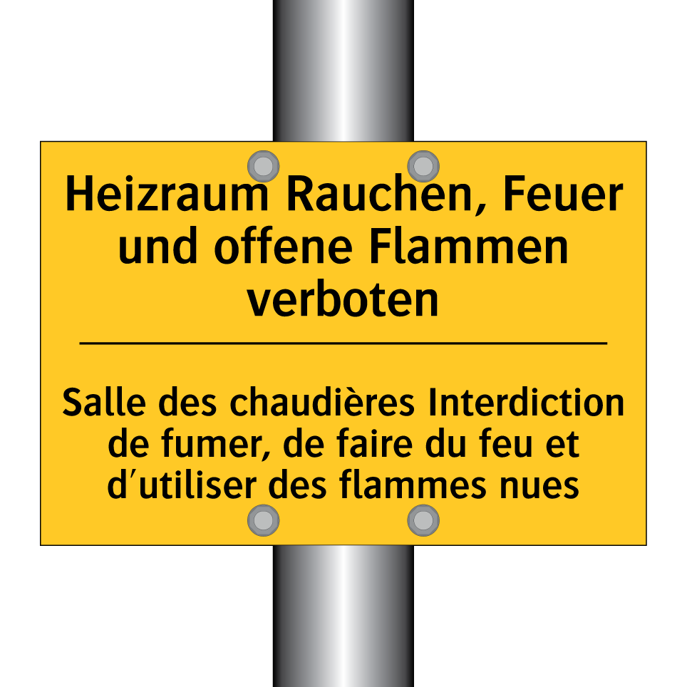Heizraum Rauchen, Feuer und offene  /.../ - Salle des chaudières Interdiction  /.../