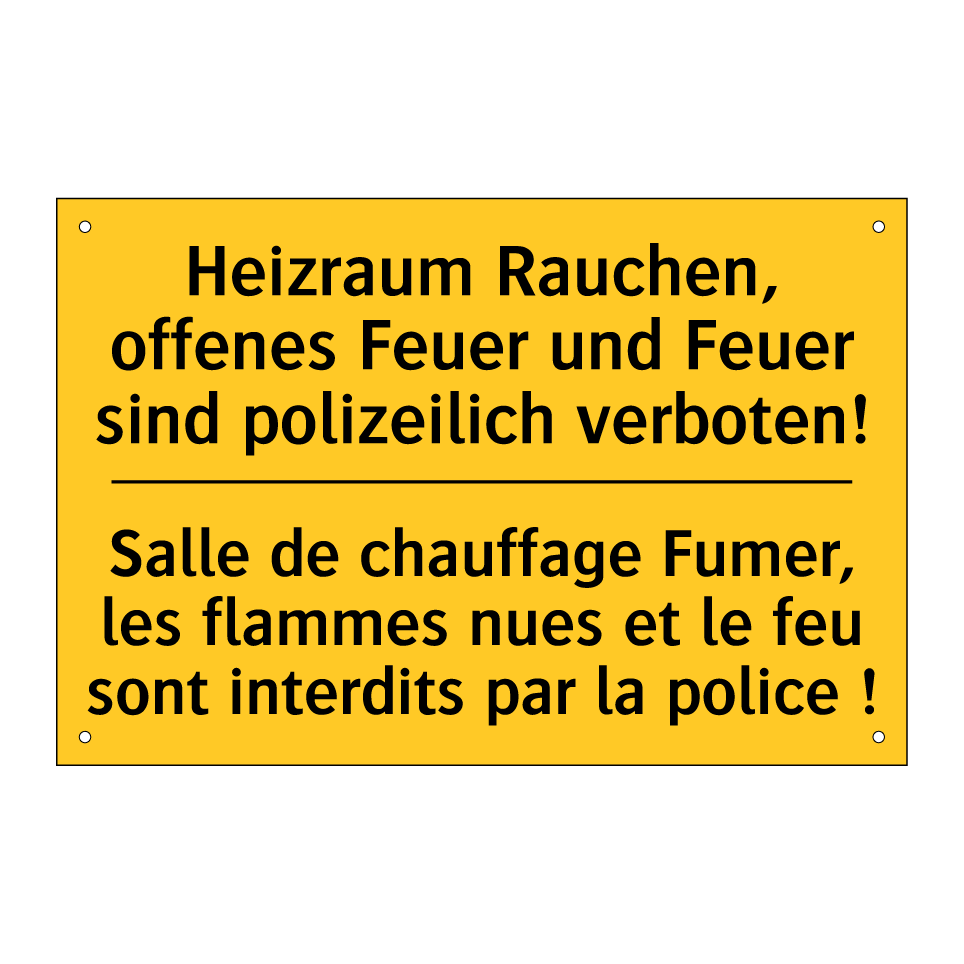 Heizraum Rauchen, offenes Feuer  /.../ - Salle de chauffage Fumer, les  /.../