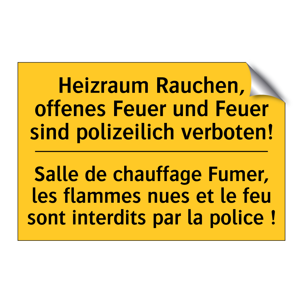 Heizraum Rauchen, offenes Feuer  /.../ - Salle de chauffage Fumer, les  /.../