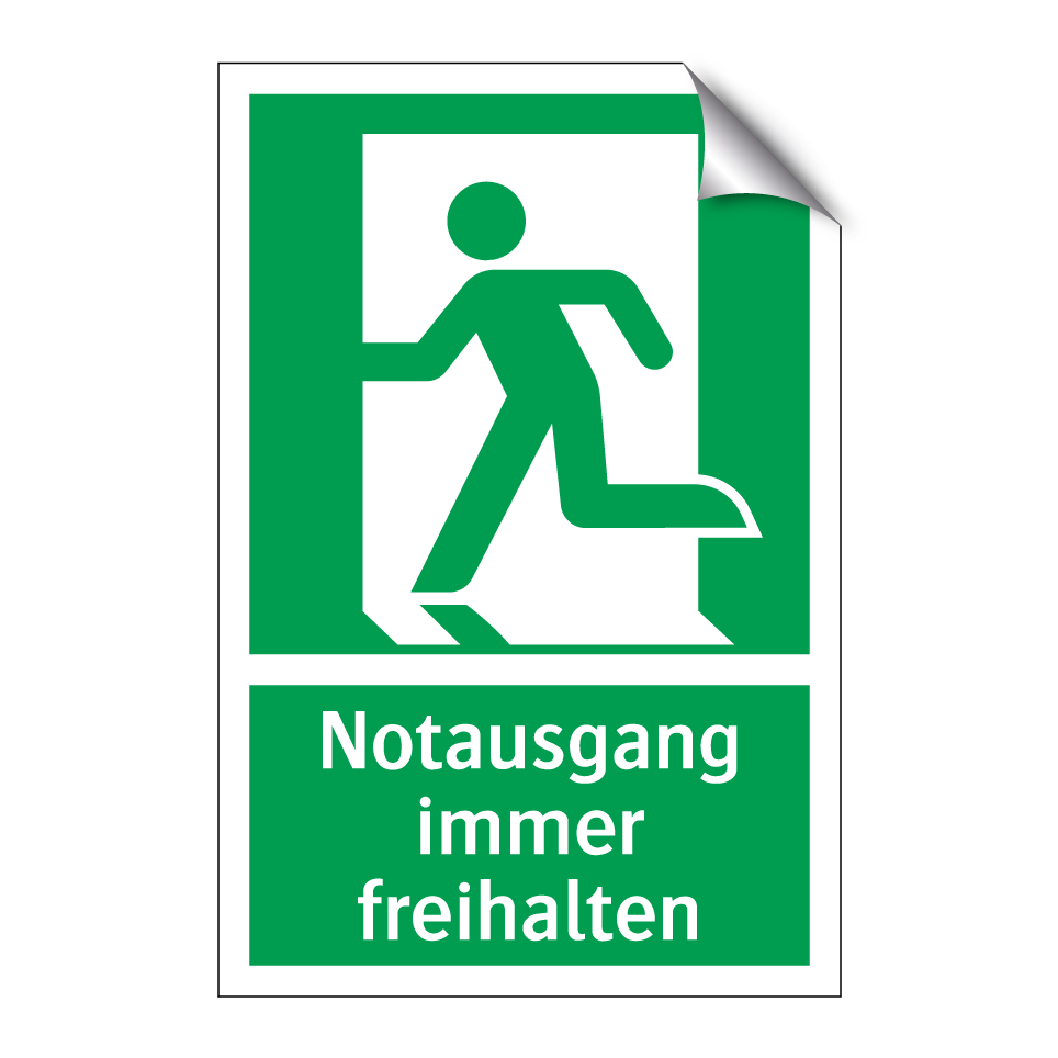 Notausgang immer freihalten