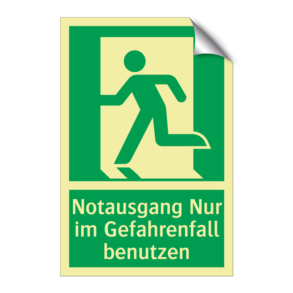 Notausgang Nur im Gefahrenfall benutzen