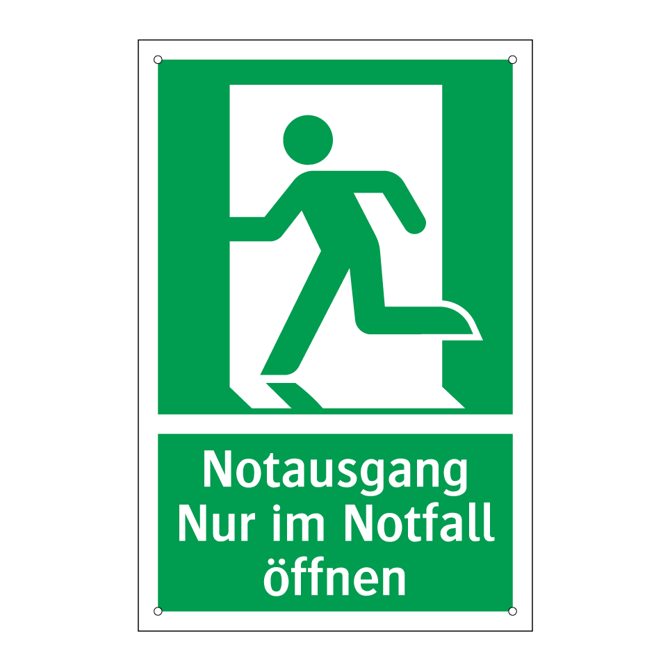 Notausgang Nur im Notfall öffnen