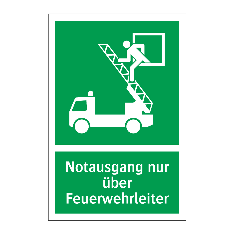 Notausgang nur über Feuerwehrleiter