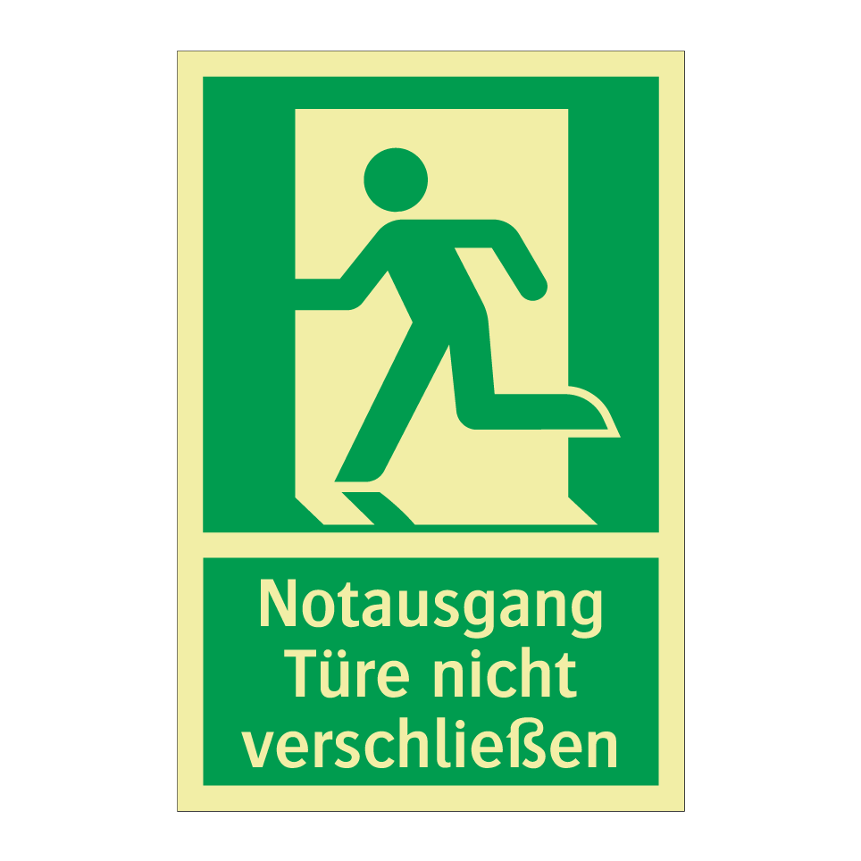Notausgang Türe nicht verschließen