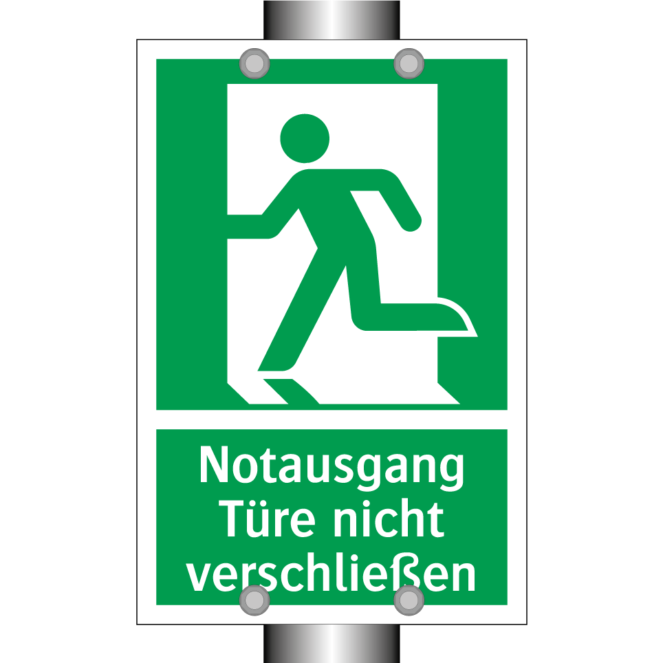 Notausgang Türe nicht verschließen
