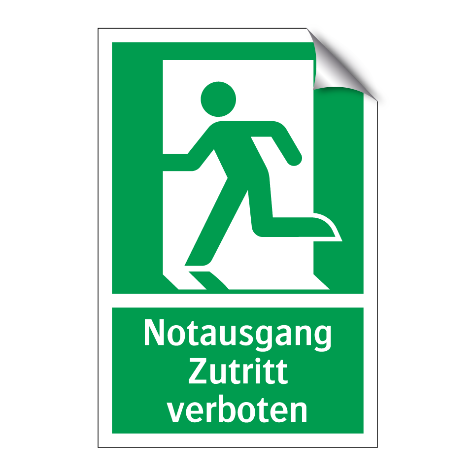 Notausgang Zutritt verboten