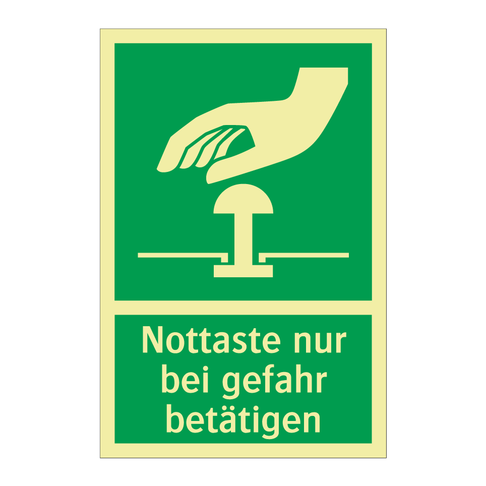 Nottaste nur bei gefahr betätigen
