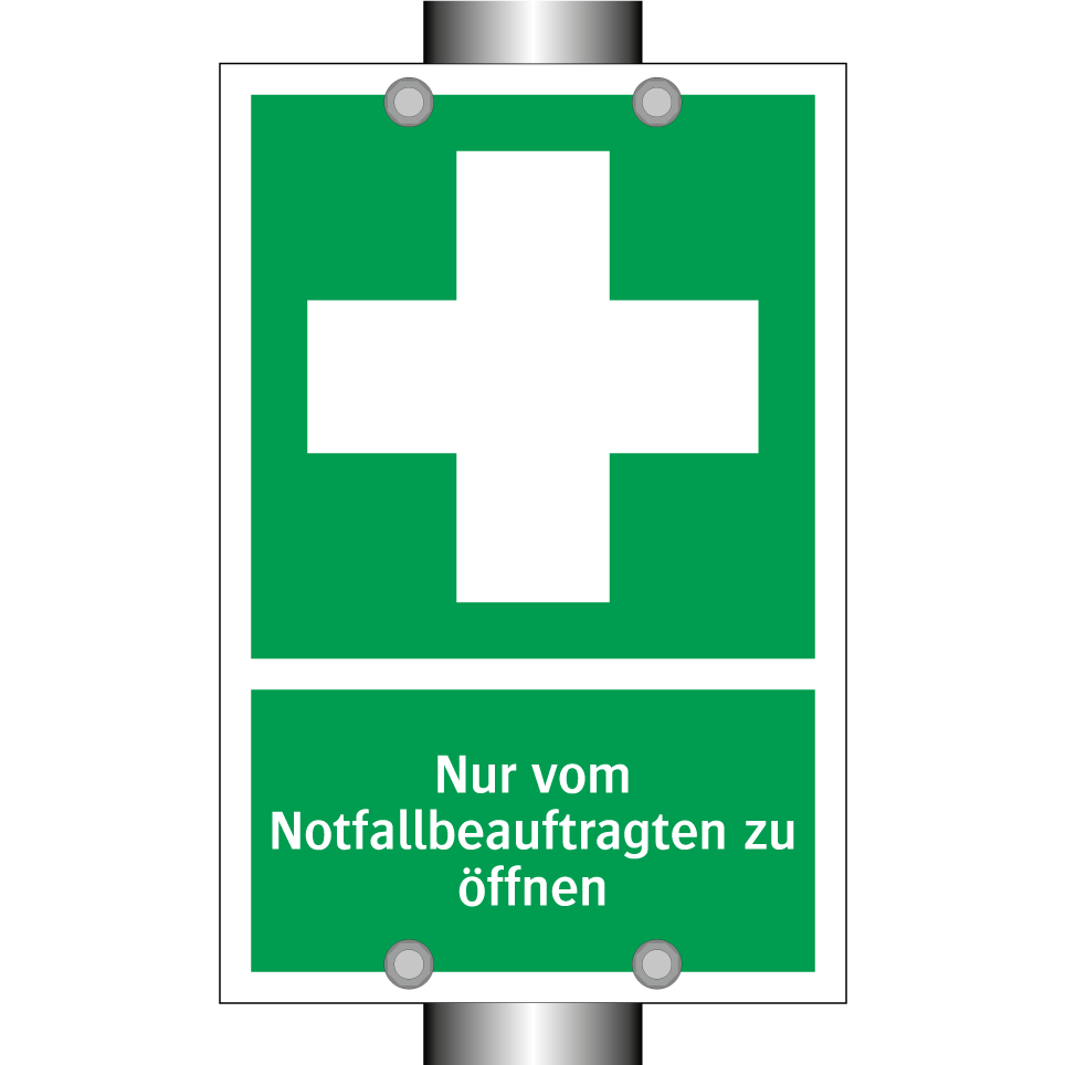Nur vom Notfallbeauftragten zu öffnen