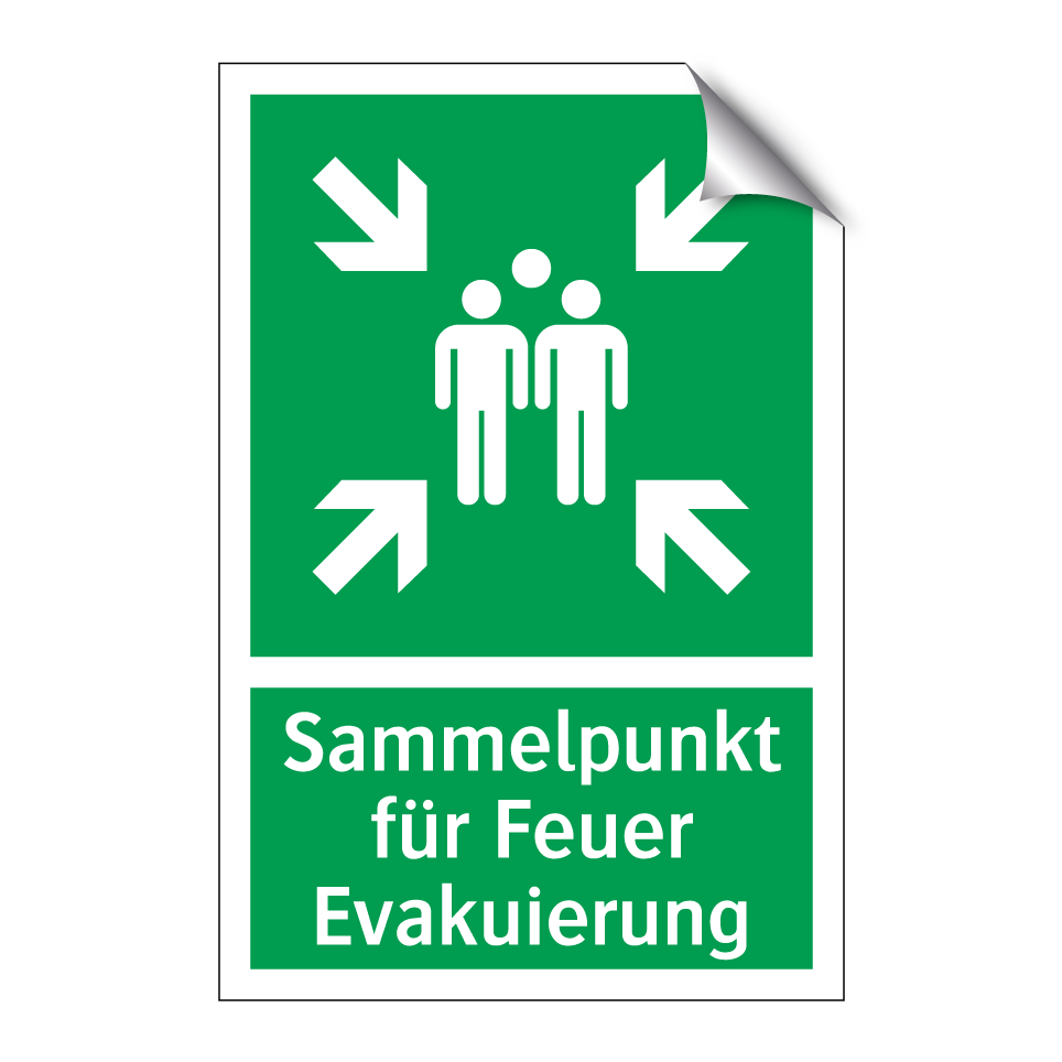 Sammelpunkt für Feuer Evakuierung