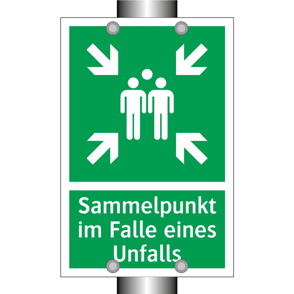 Sammelpunkt im Falle eines Unfalls