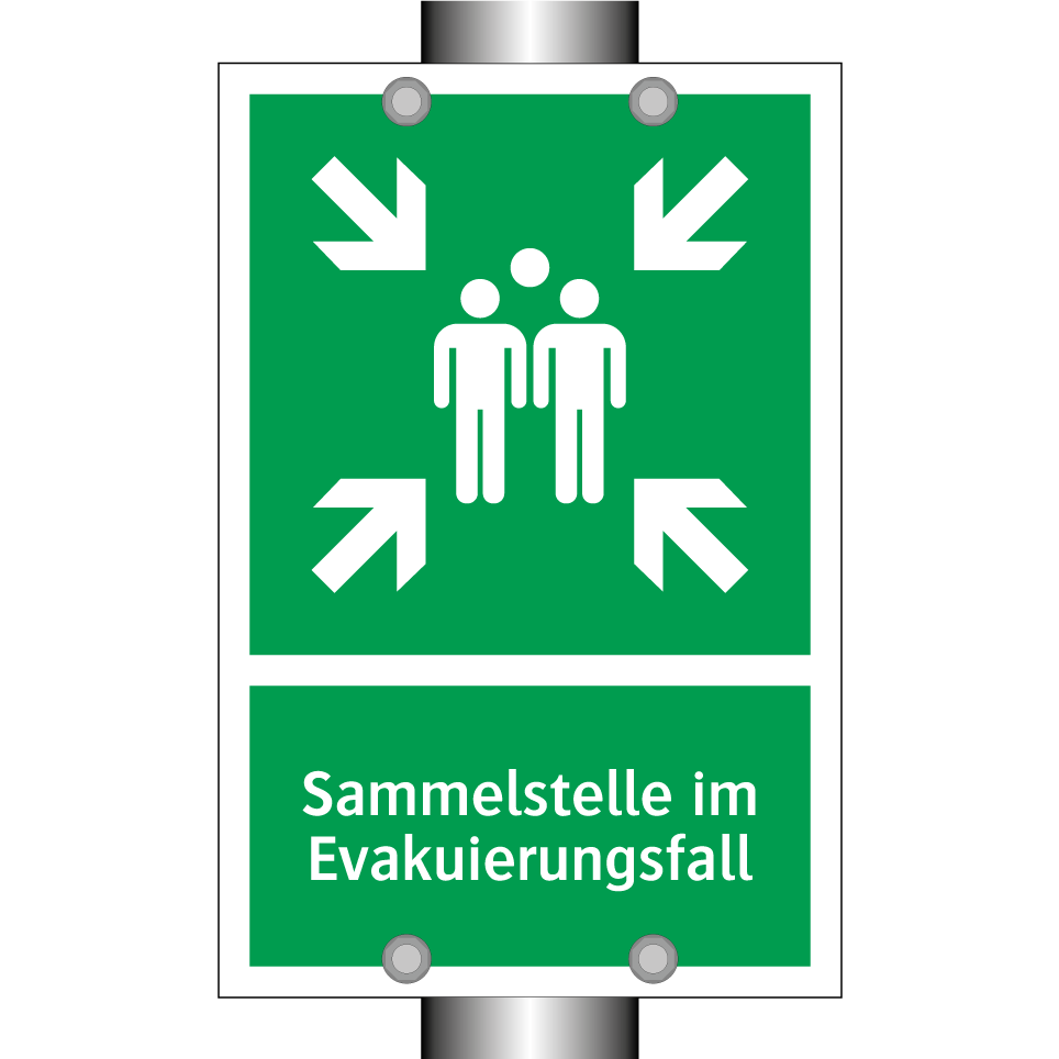 Sammelstelle im Evakuierungsfall