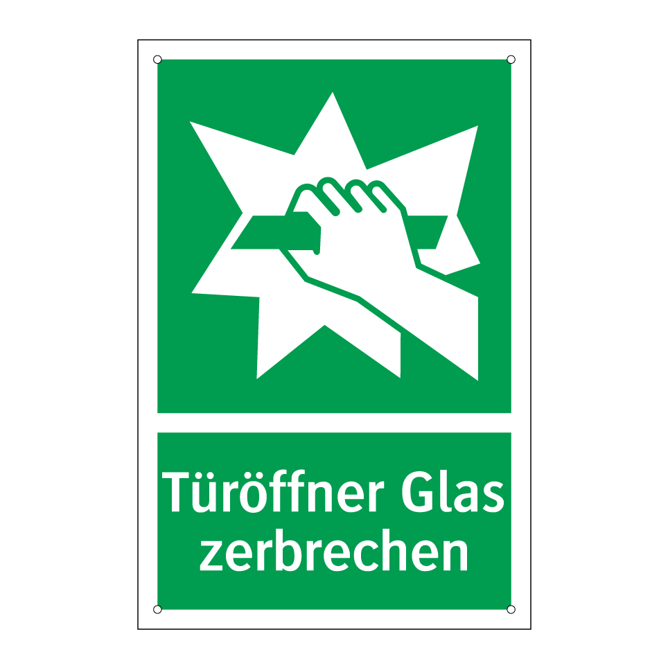 Türöffner Glas zerbrechen