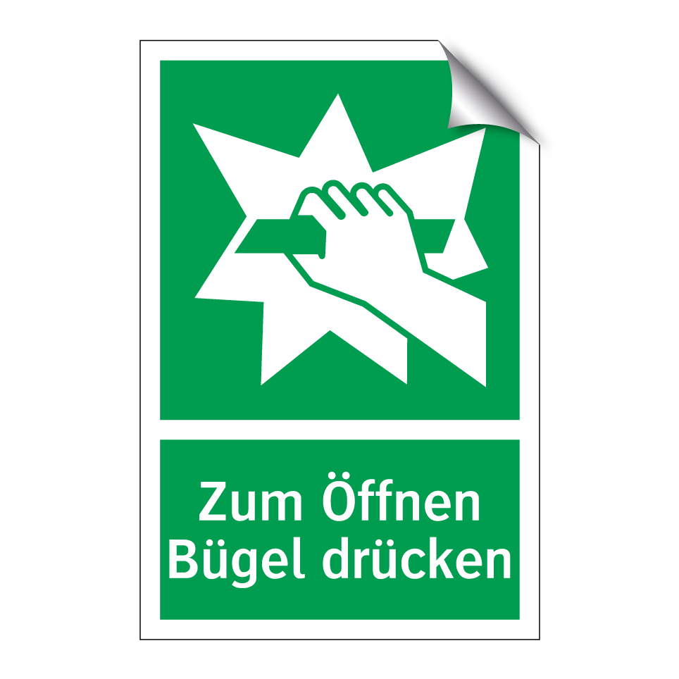 Zum Öffnen Bügel drücken