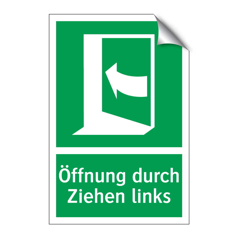 Öffnung durch Ziehen links