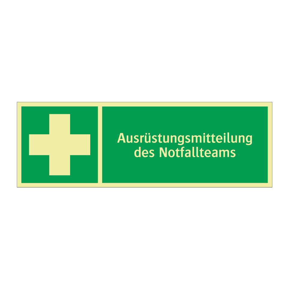 Ausrüstungsmitteilung des Notfallteams