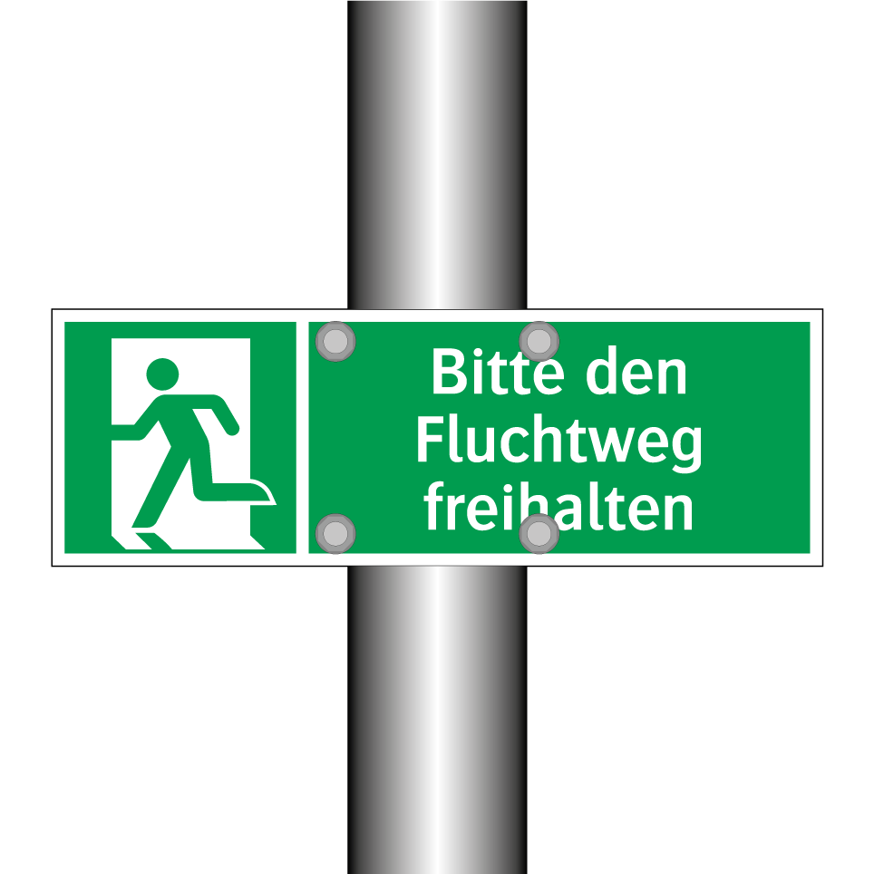 Bitte den Fluchtweg freihalten