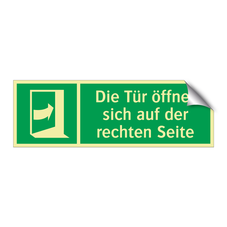 Die Tür öffnet sich auf der rechten Seite