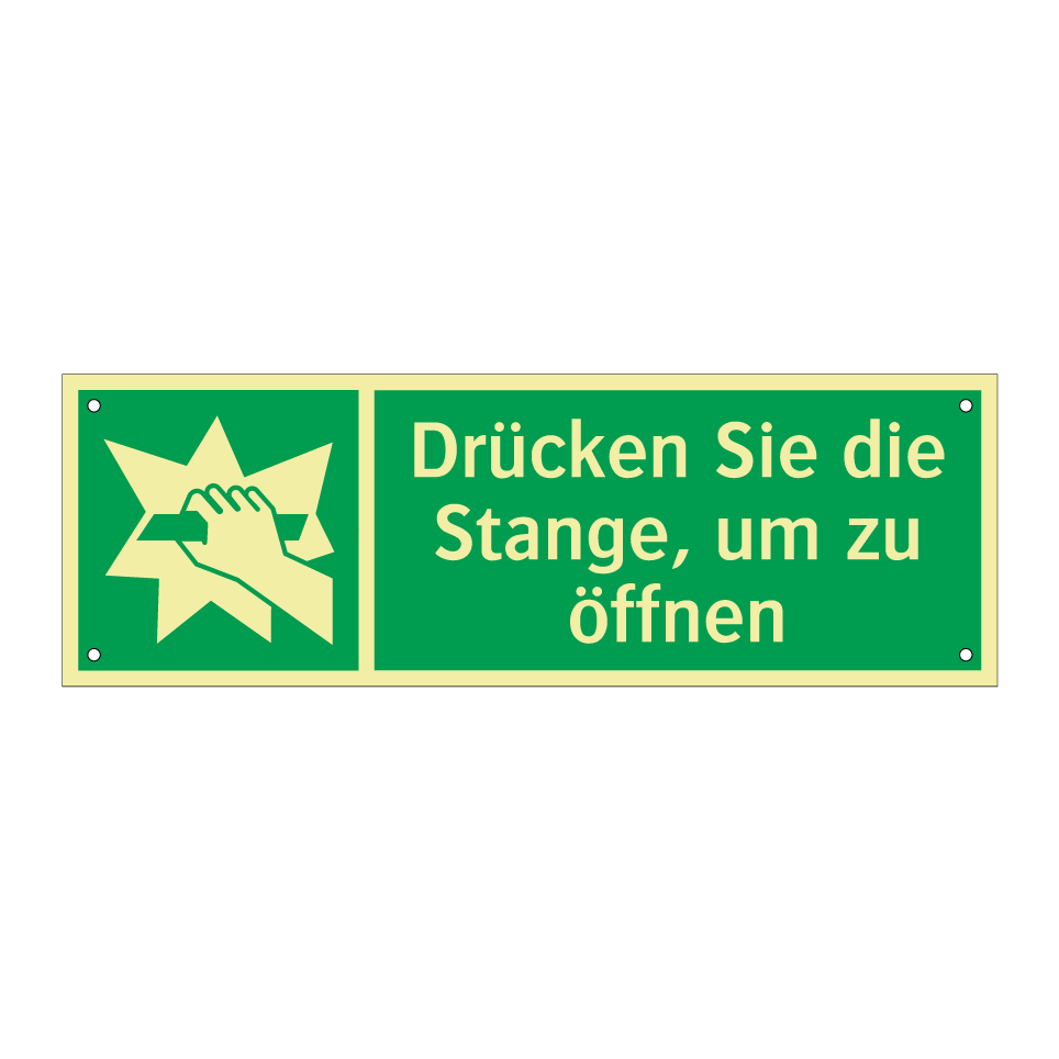 Drücken Sie die Stange, um zu öffnen