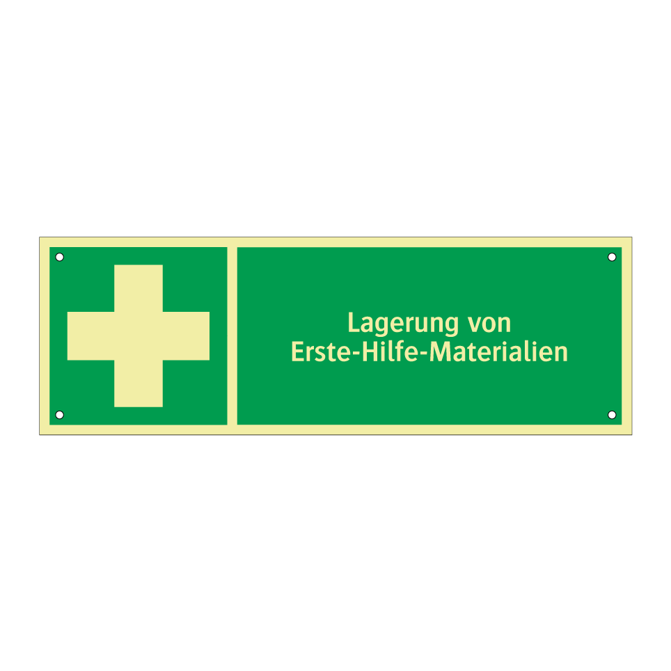 Lagerung von Erste-Hilfe-Materialien