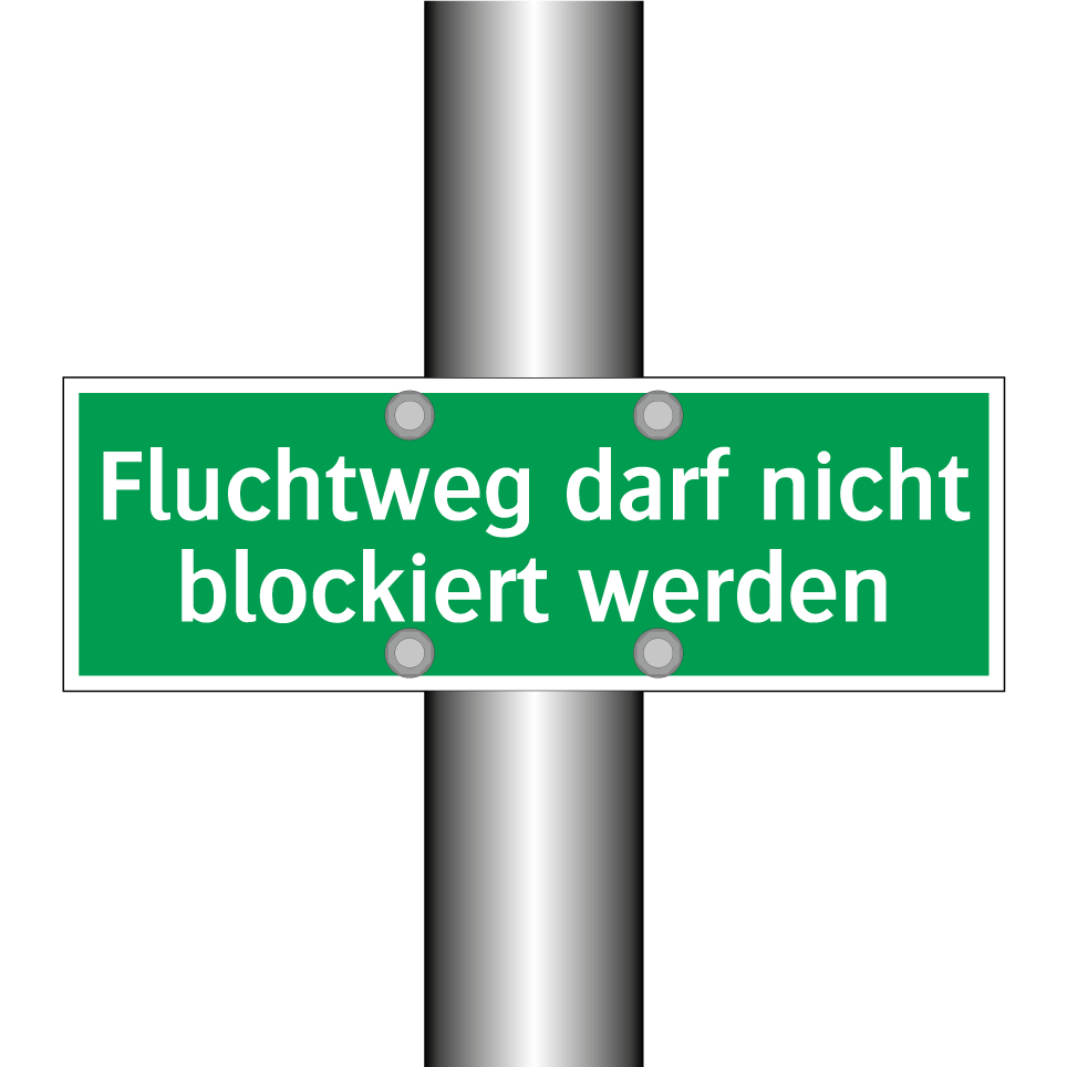 Fluchtweg darf nicht blockiert werden