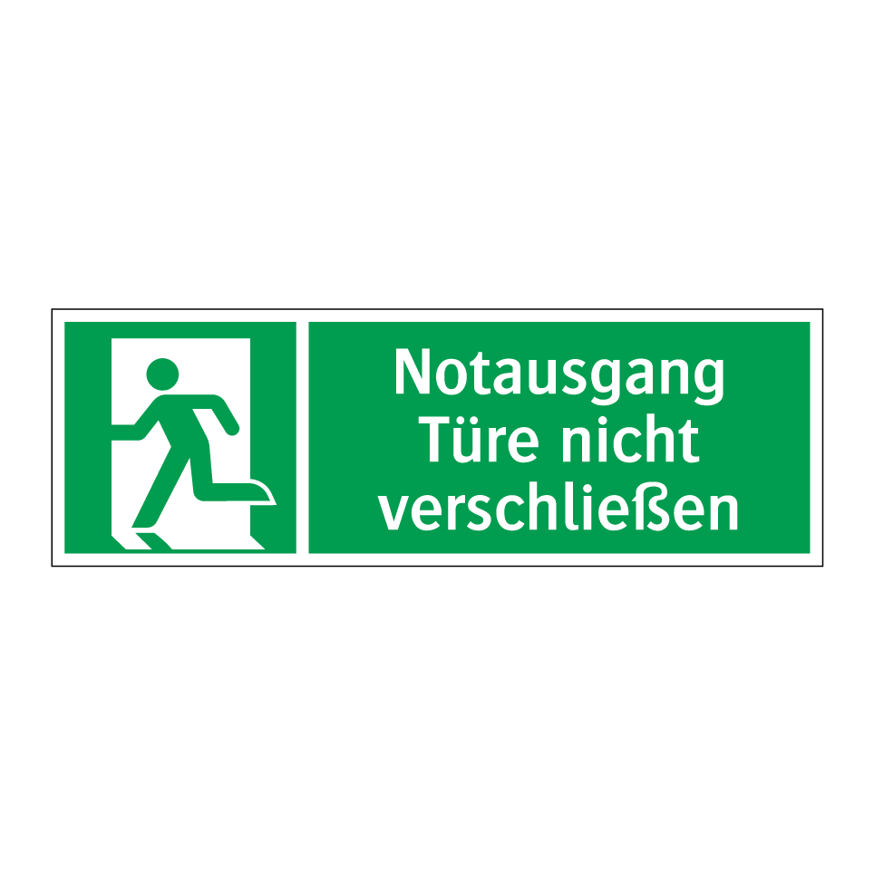 Notausgang Türe nicht verschließen