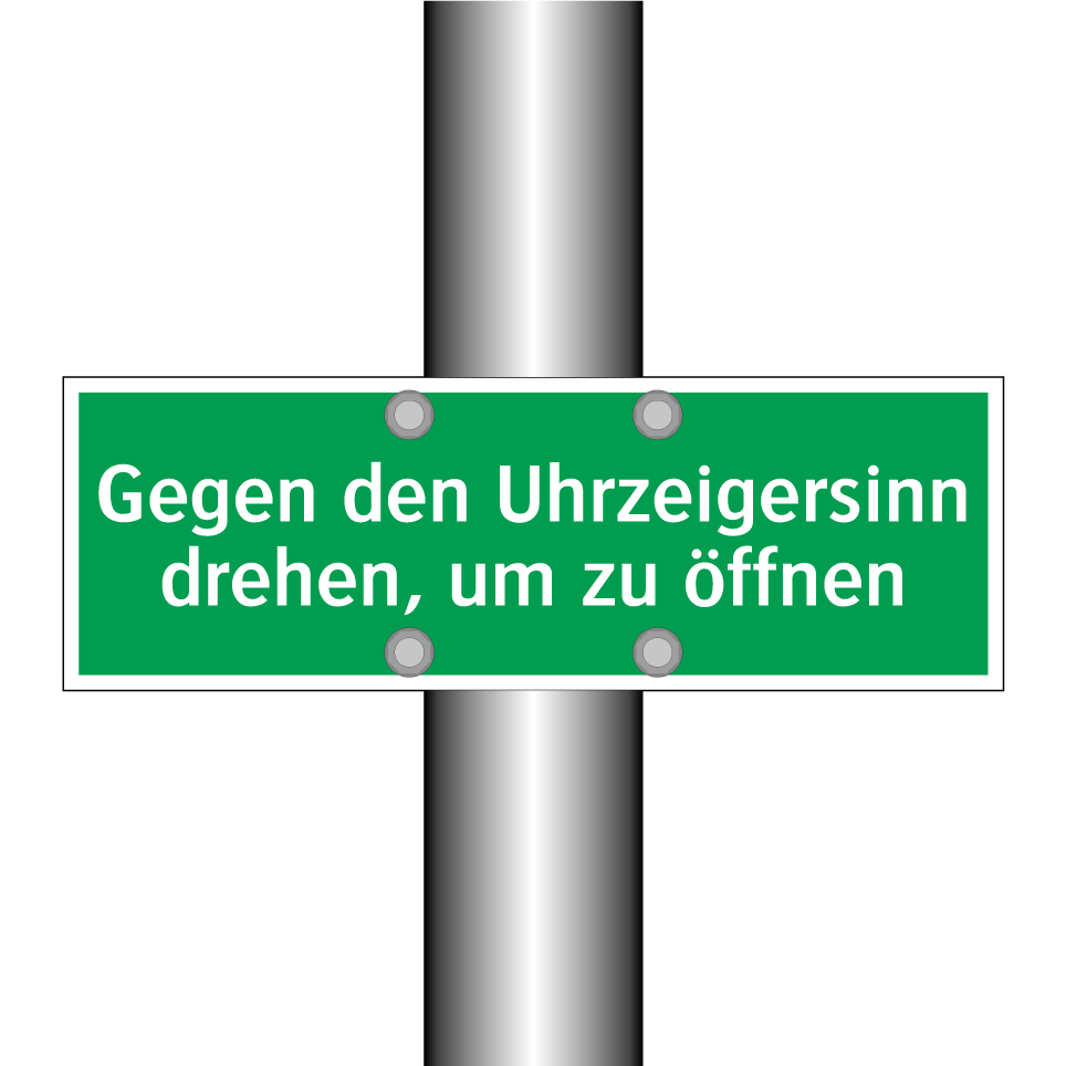 Gegen den Uhrzeigersinn drehen, um zu öffnen