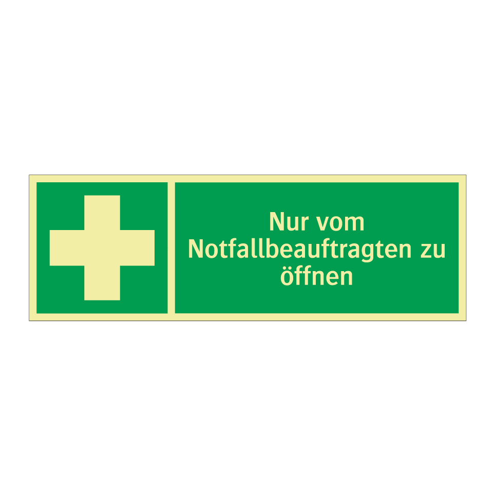 Nur vom Notfallbeauftragten zu öffnen