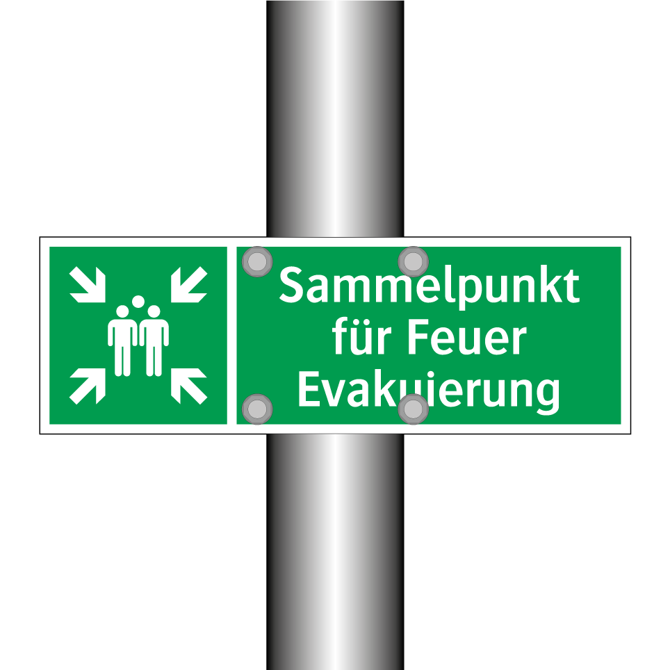 Sammelpunkt für Feuer Evakuierung