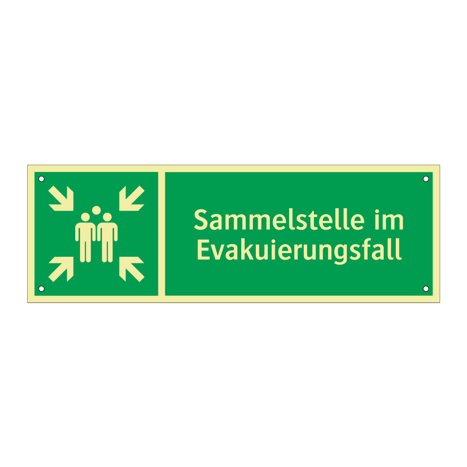 Sammelstelle im Evakuierungsfall