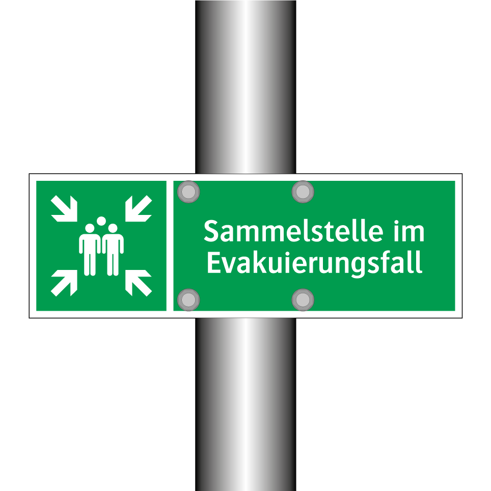 Sammelstelle im Evakuierungsfall