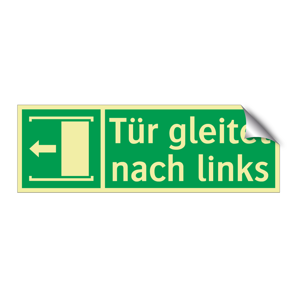 Tür gleitet nach links